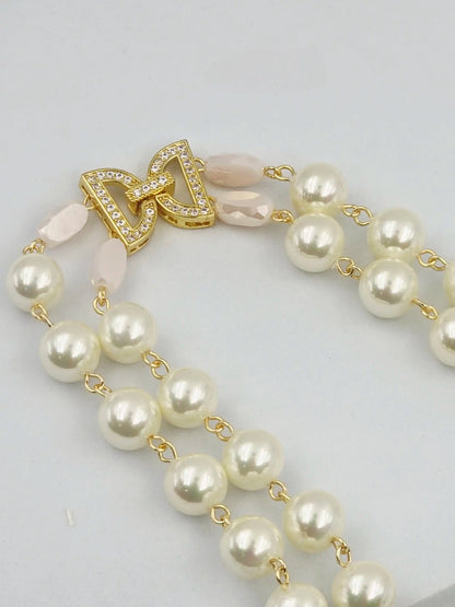 Ocean Empress – Pearl & Agate Marcasite Pendant Necklace Set