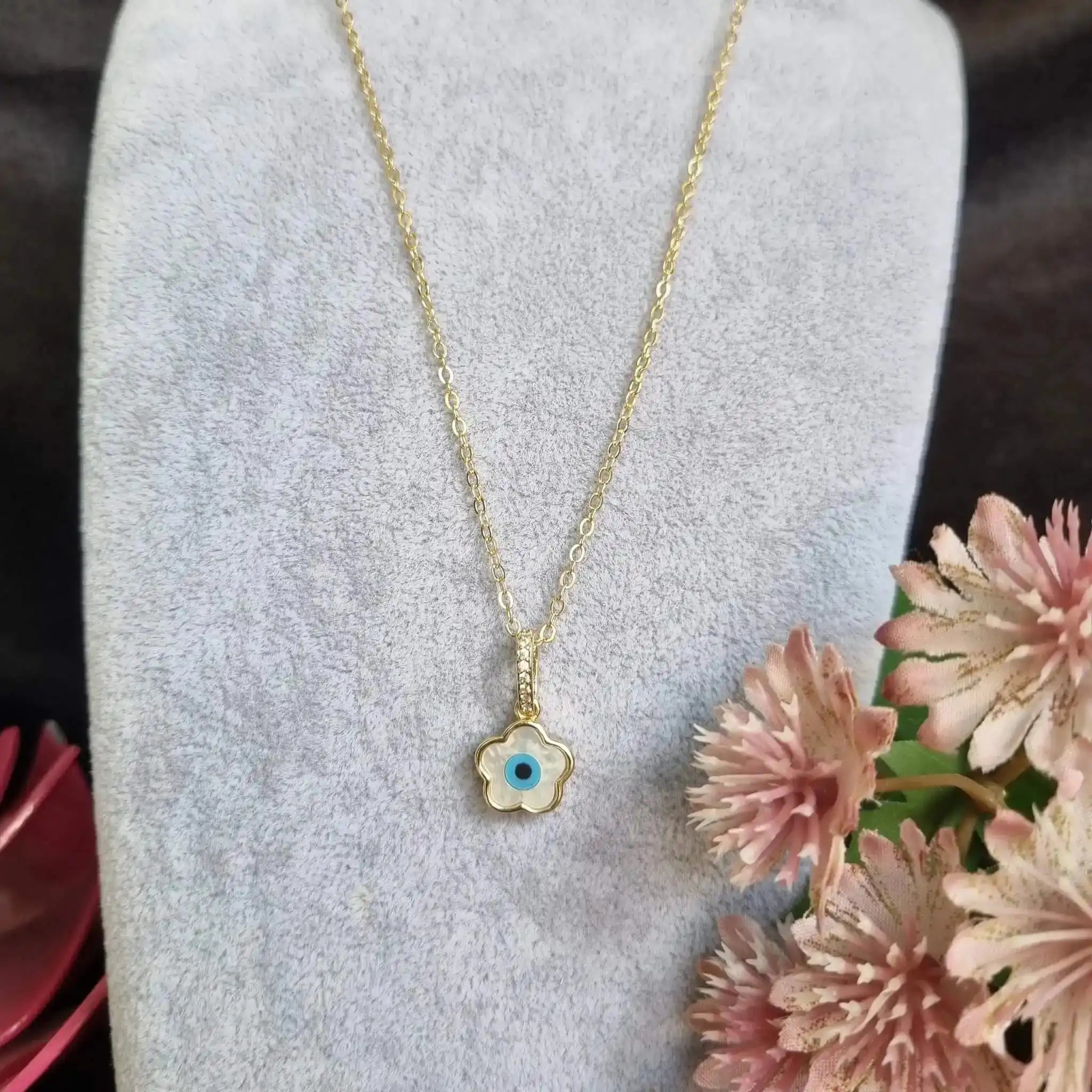 MOP Evil Eye Pendant Chain
