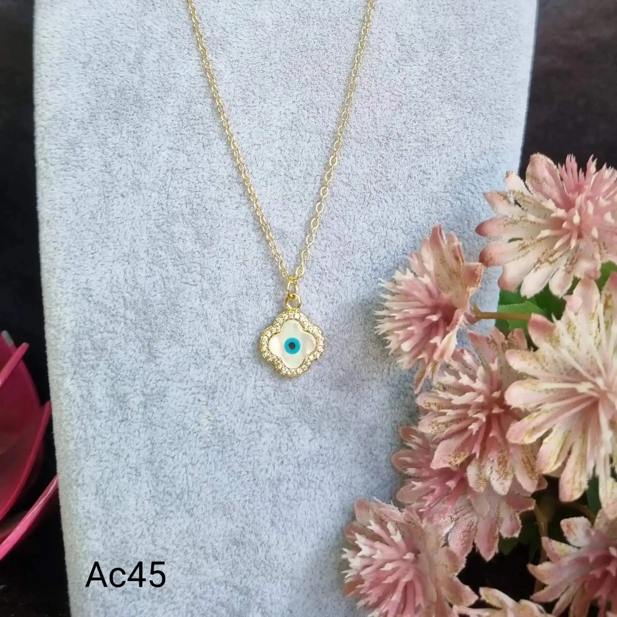 MOP Evil Eye Pendant Chain