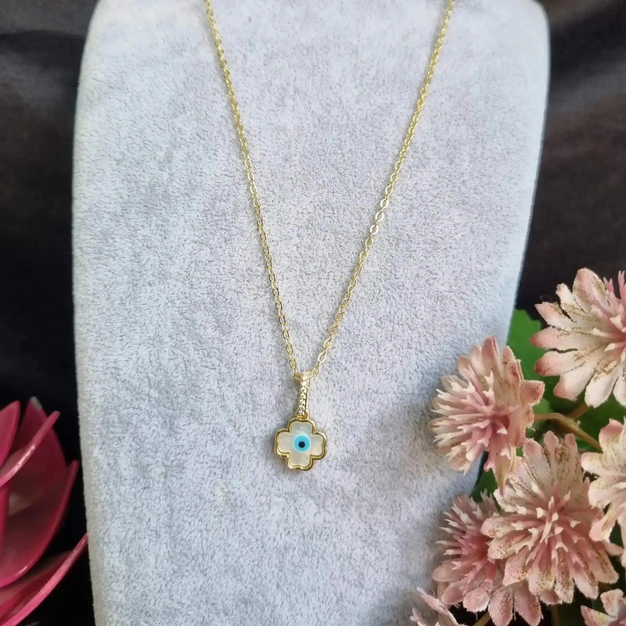 MOP Evil Eye Pendant Chain