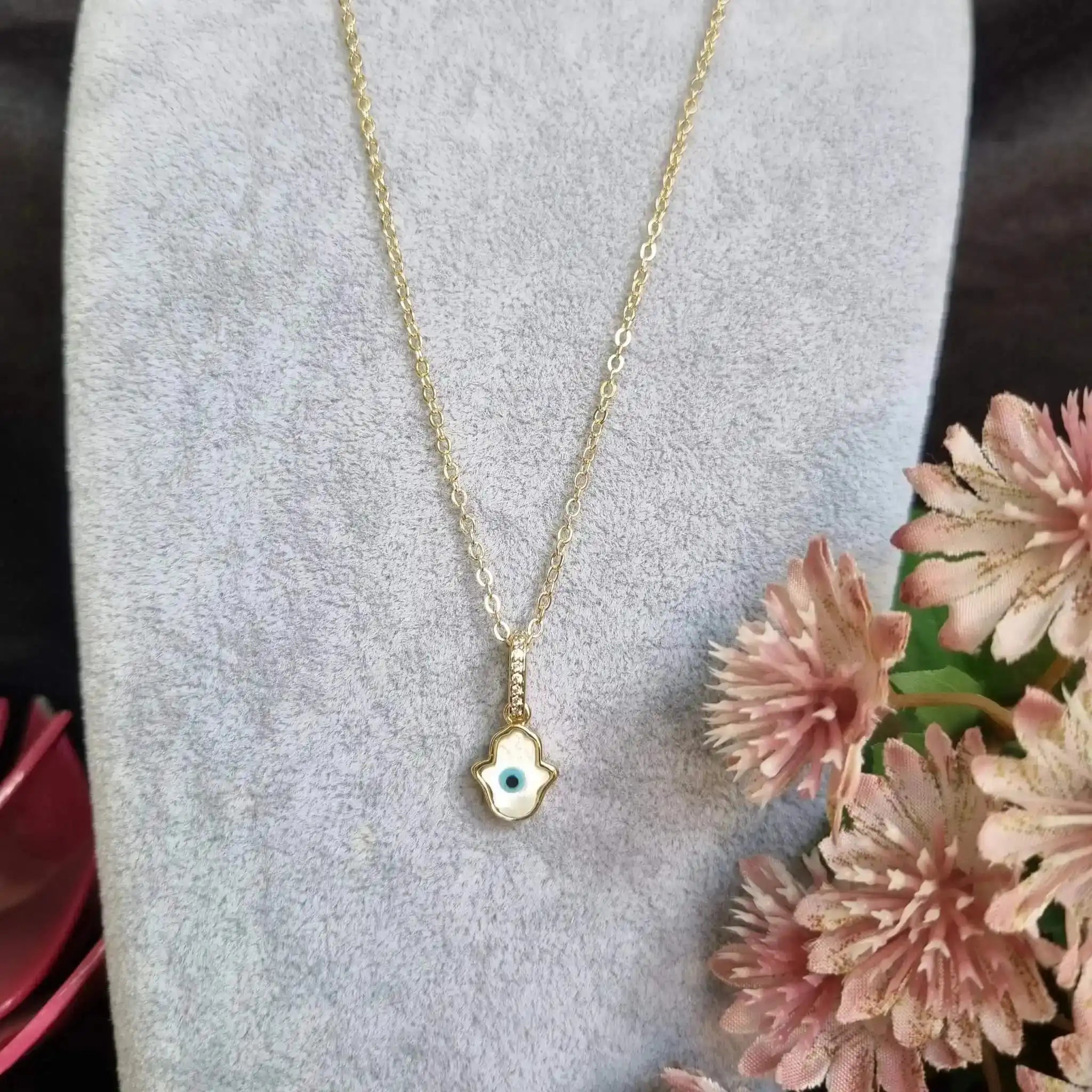 MOP Evil Eye Pendant Chain