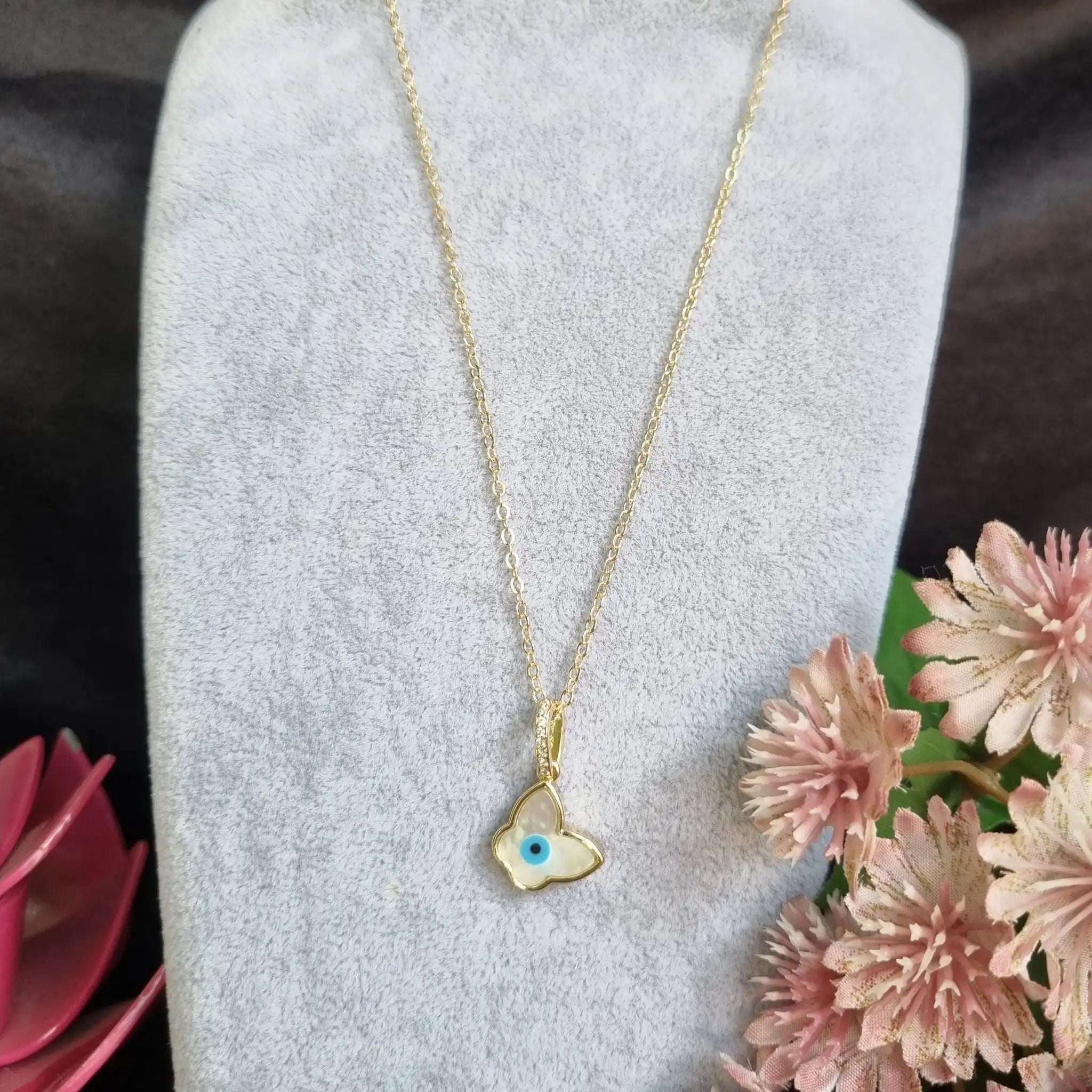 MOP Evil Eye Pendant Chain
