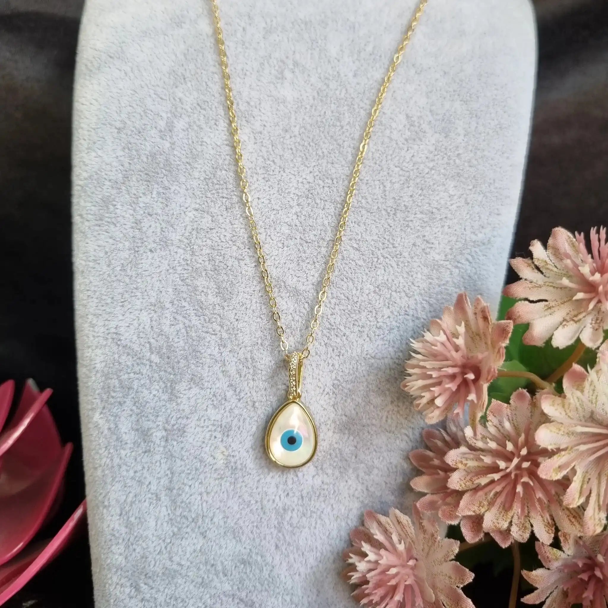 MOP Evil Eye Pendant Chain