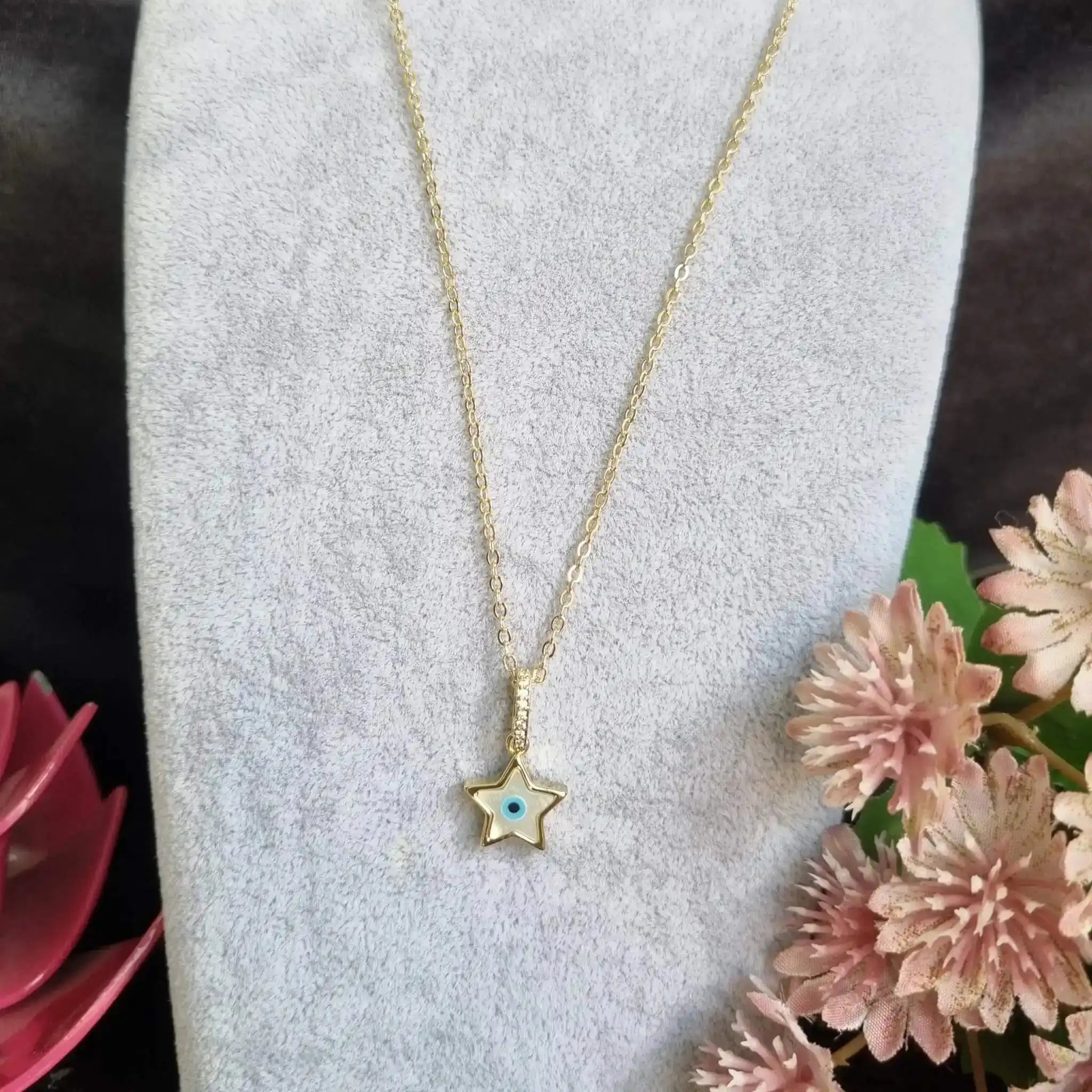 MOP Evil Eye Pendant Chain