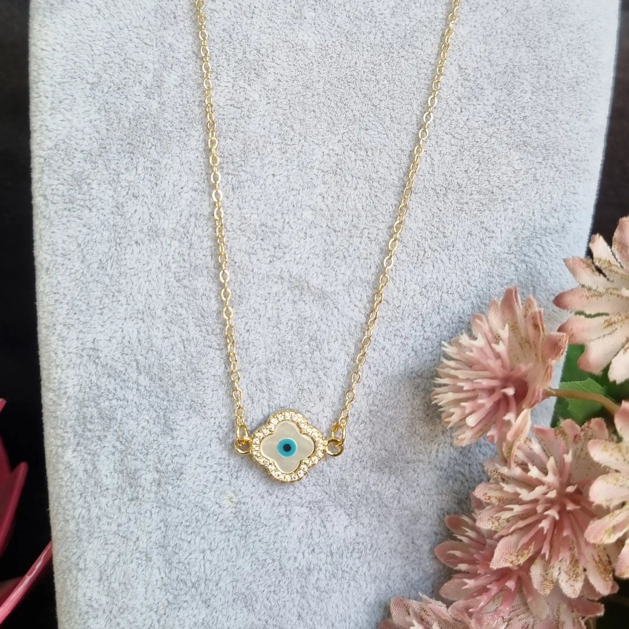 MOP Evil Eye Pendant Chain