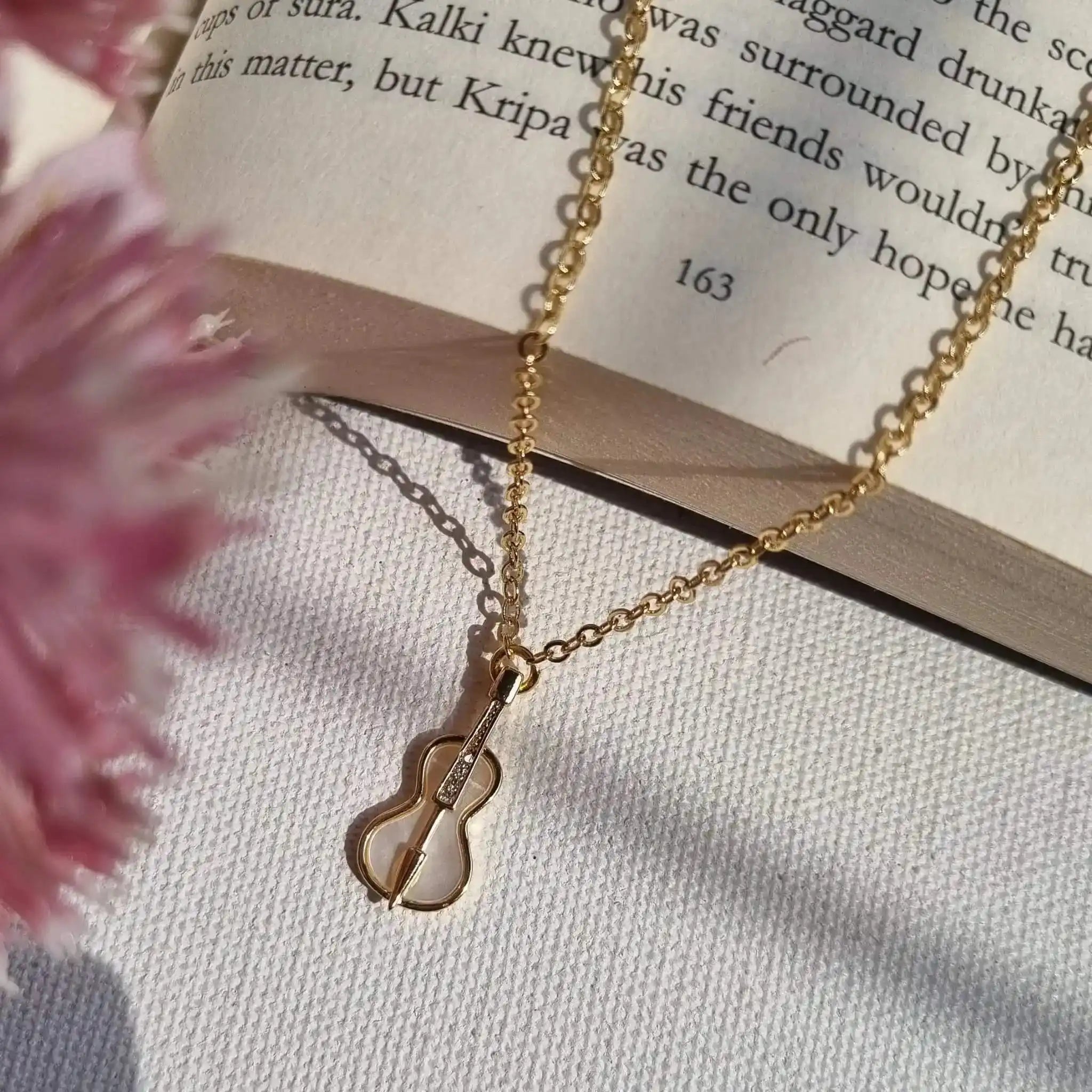 MOP Guitar Pendant Chain