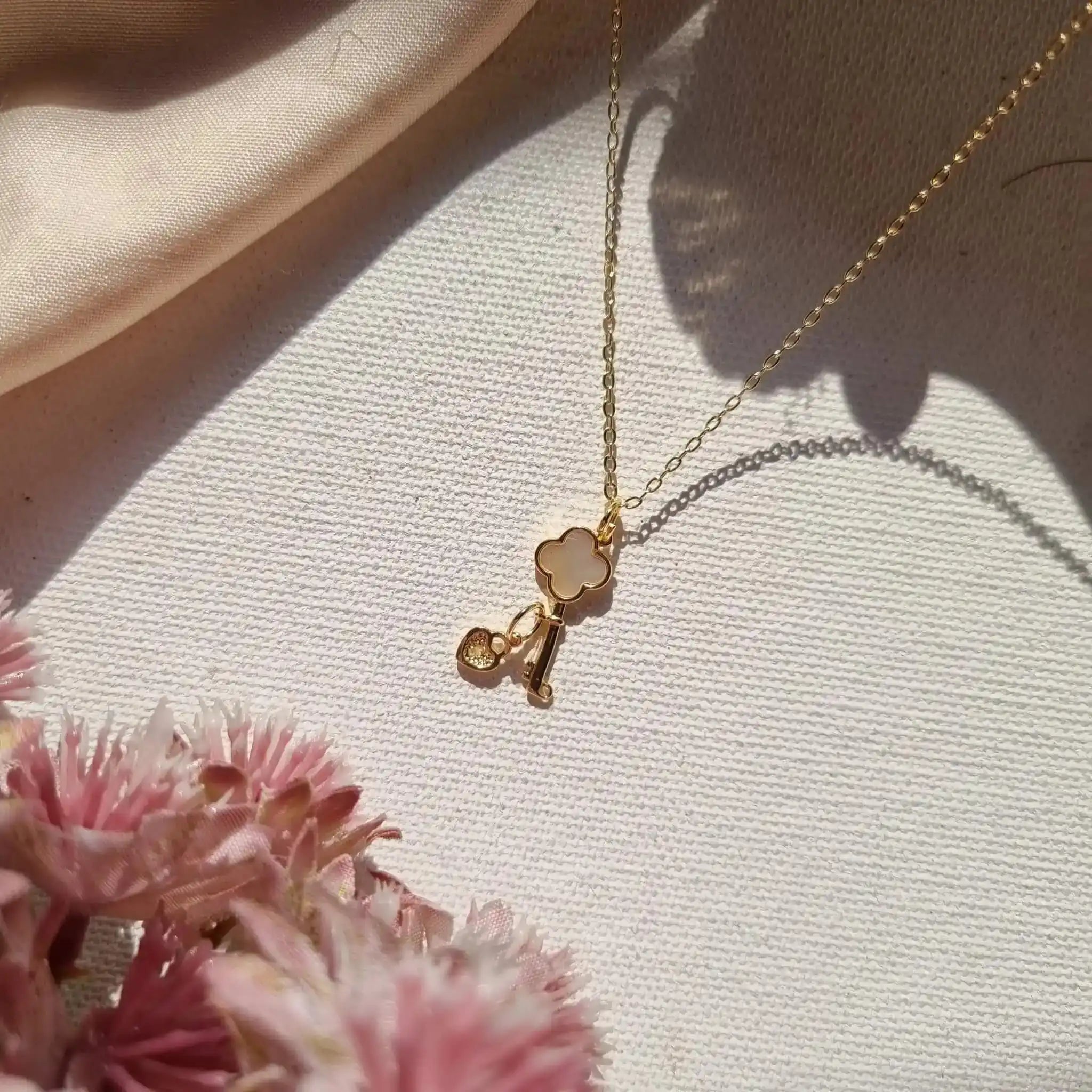 MOP Key Pendant Chain