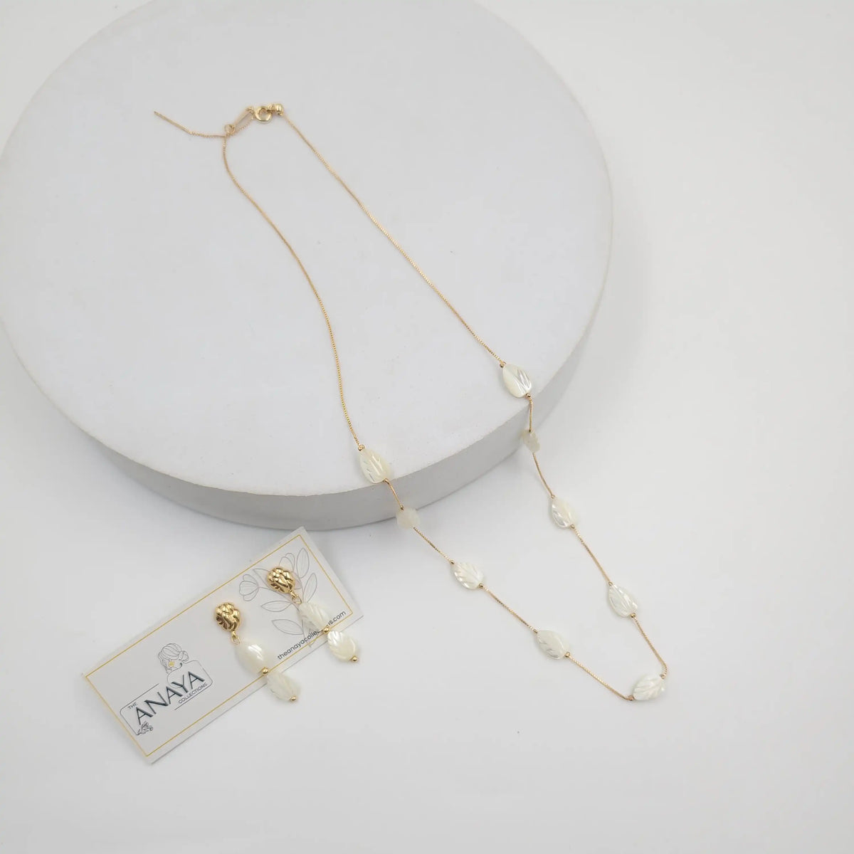 MOP Leaf Dainty Set