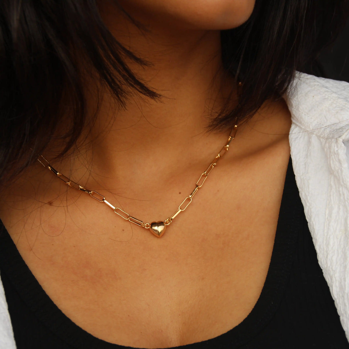 Magnetic Heart Pendant Chain