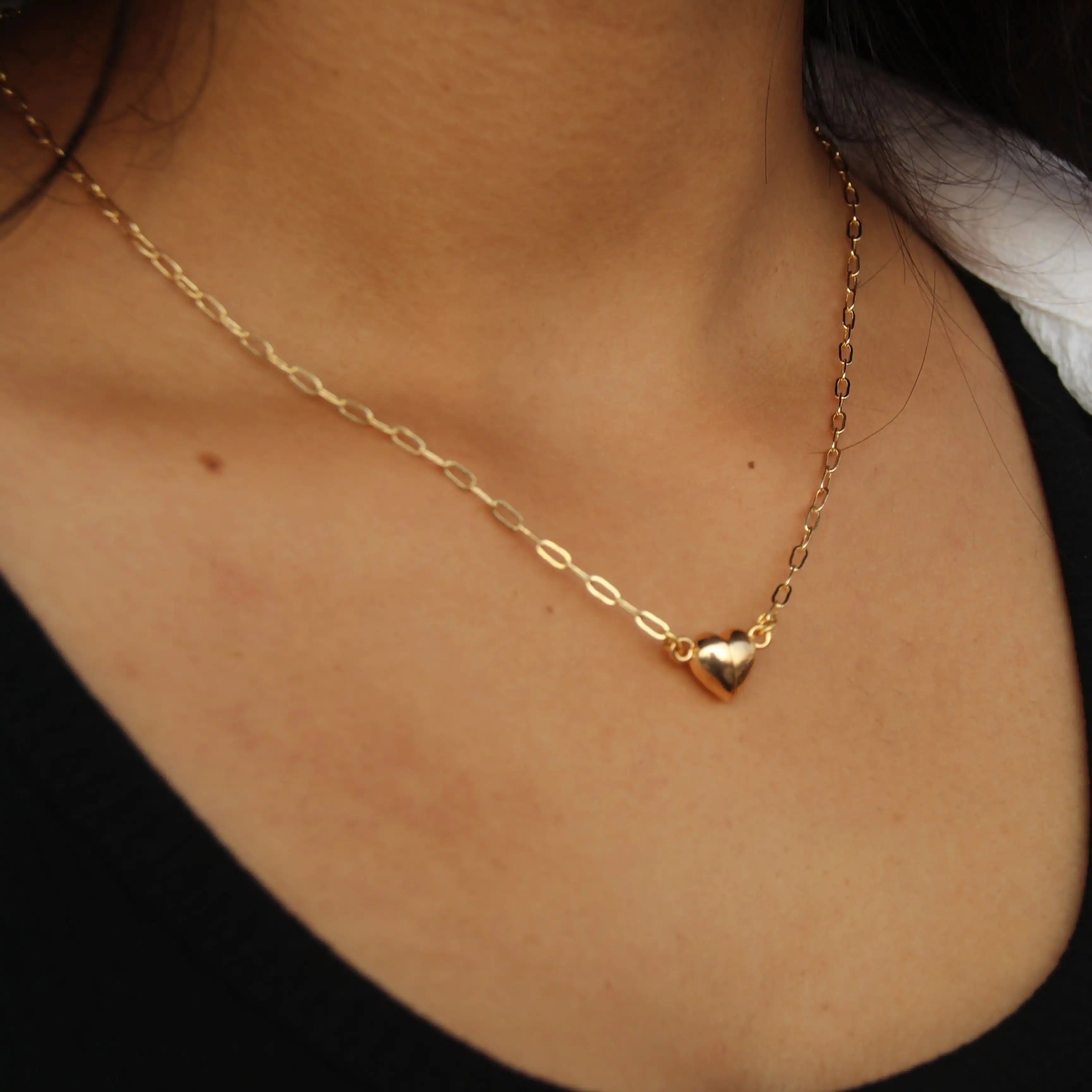 Magnetic Heart Pendant Chain