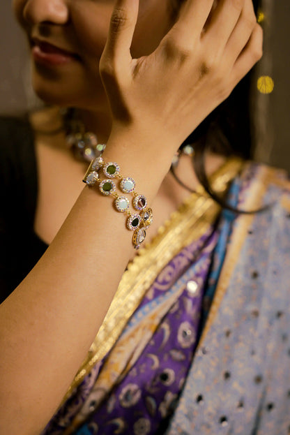 Marcasite Agate Crystal Glow Bracelet