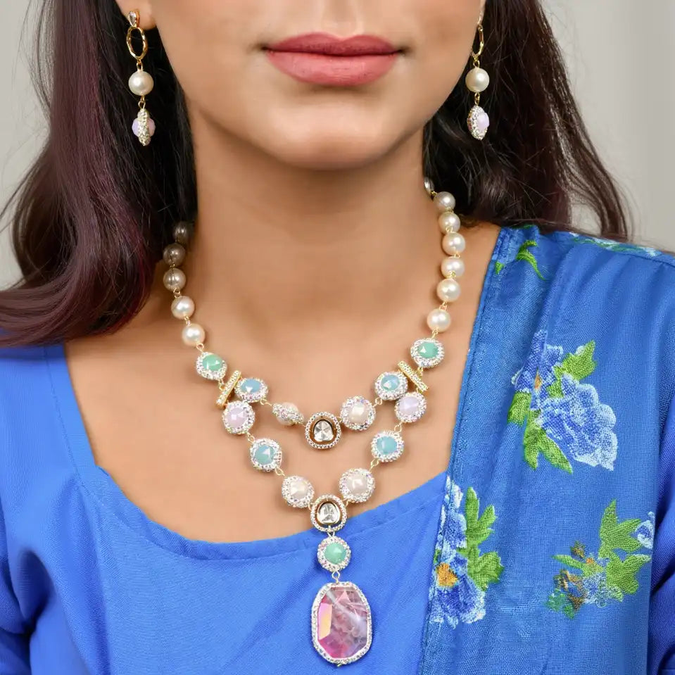 Marcasite Agate Crystal Glow Set