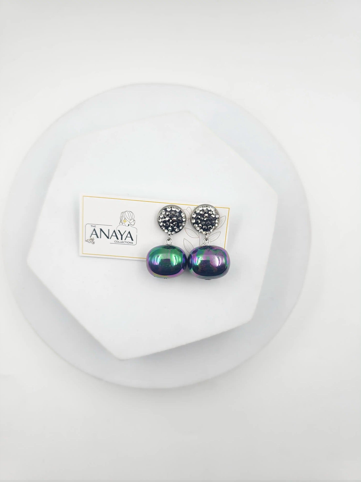 Marcasite Shell Pearl Earrings