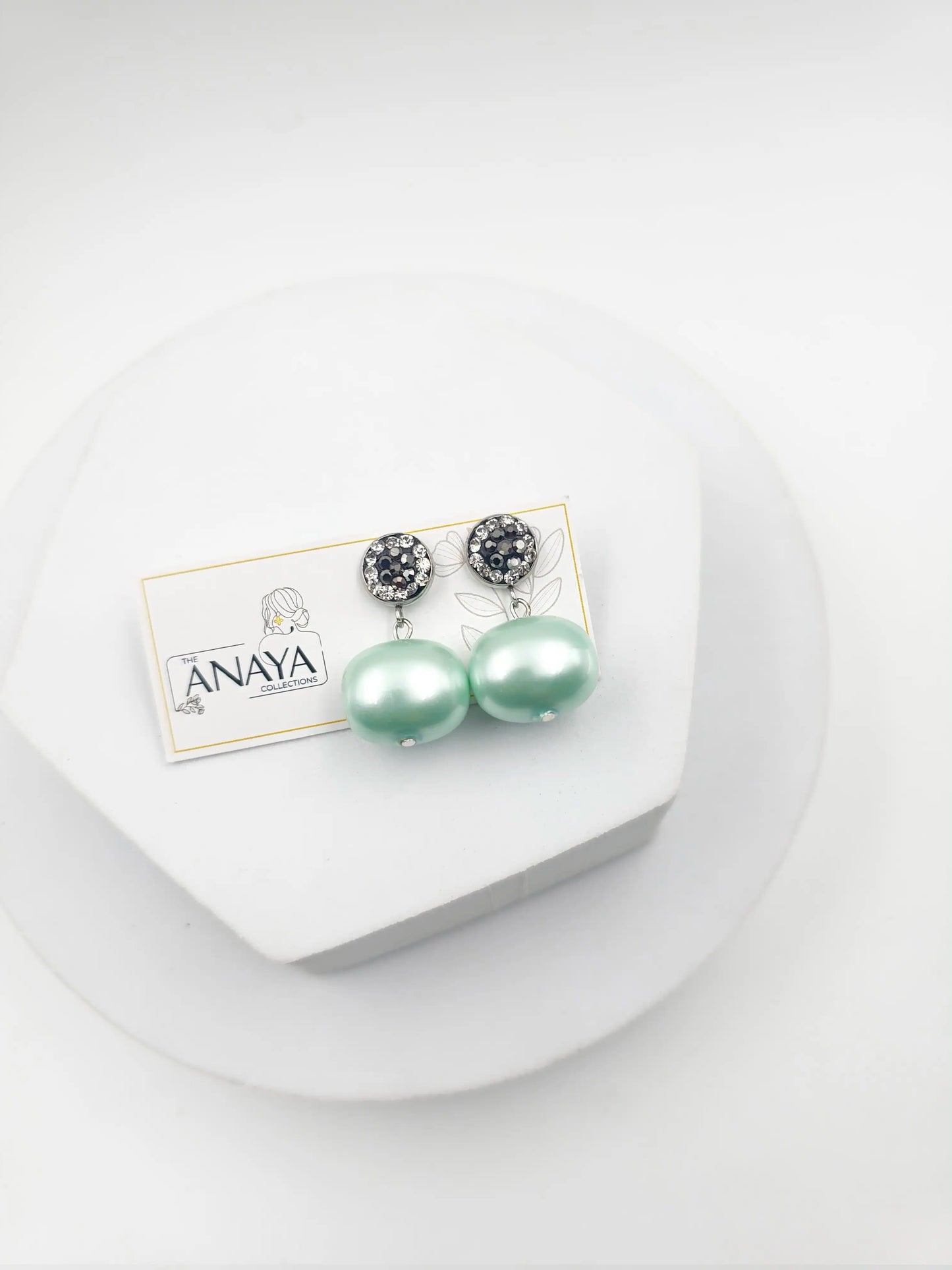 Marcasite Shell Pearl Earrings