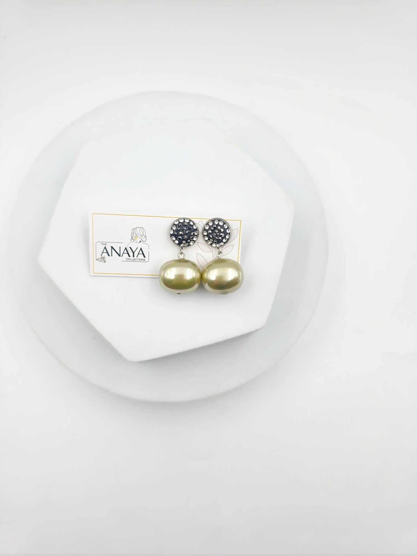 Marcasite Shell Pearl Earrings