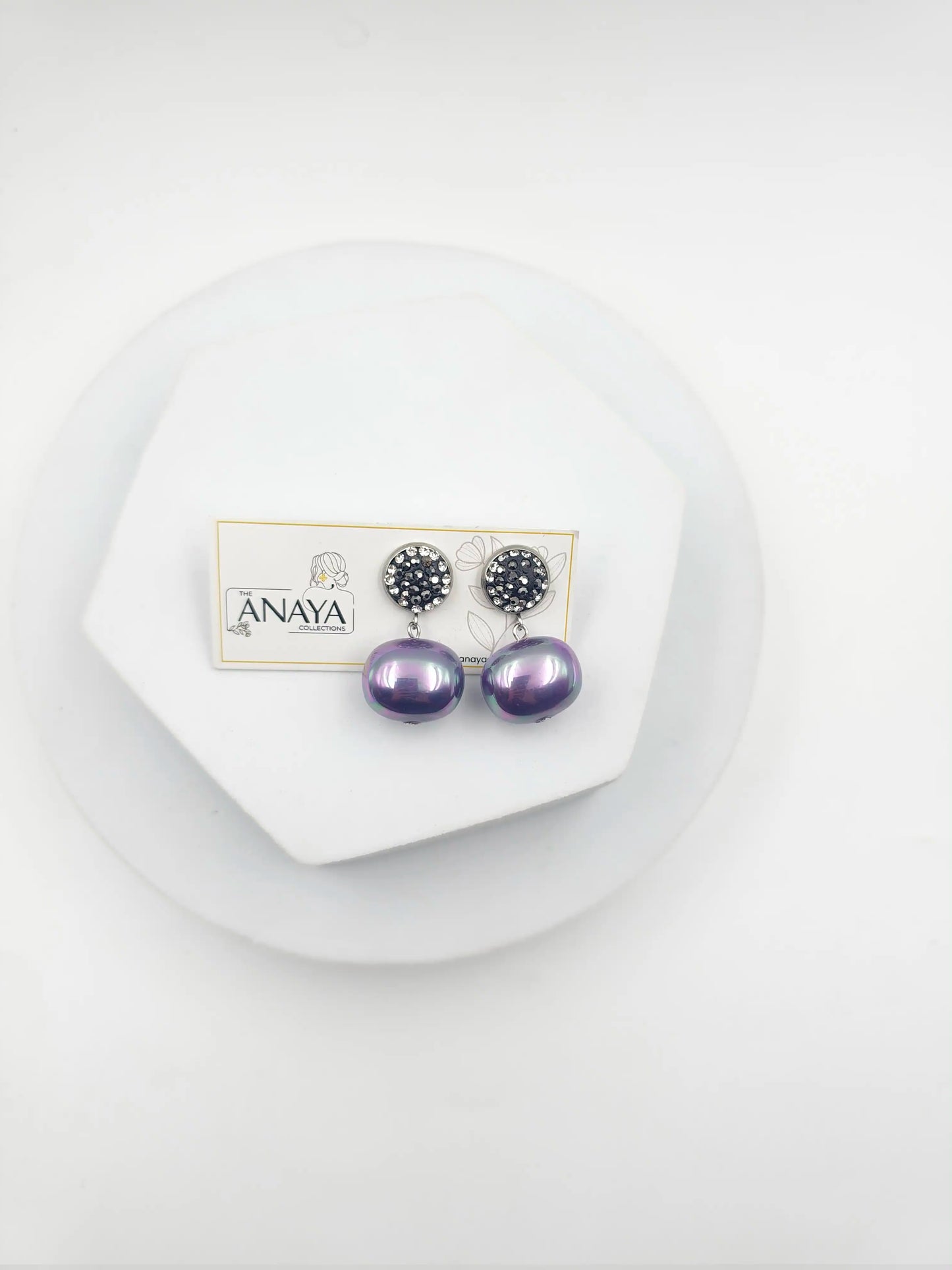 Marcasite Shell Pearl Earrings