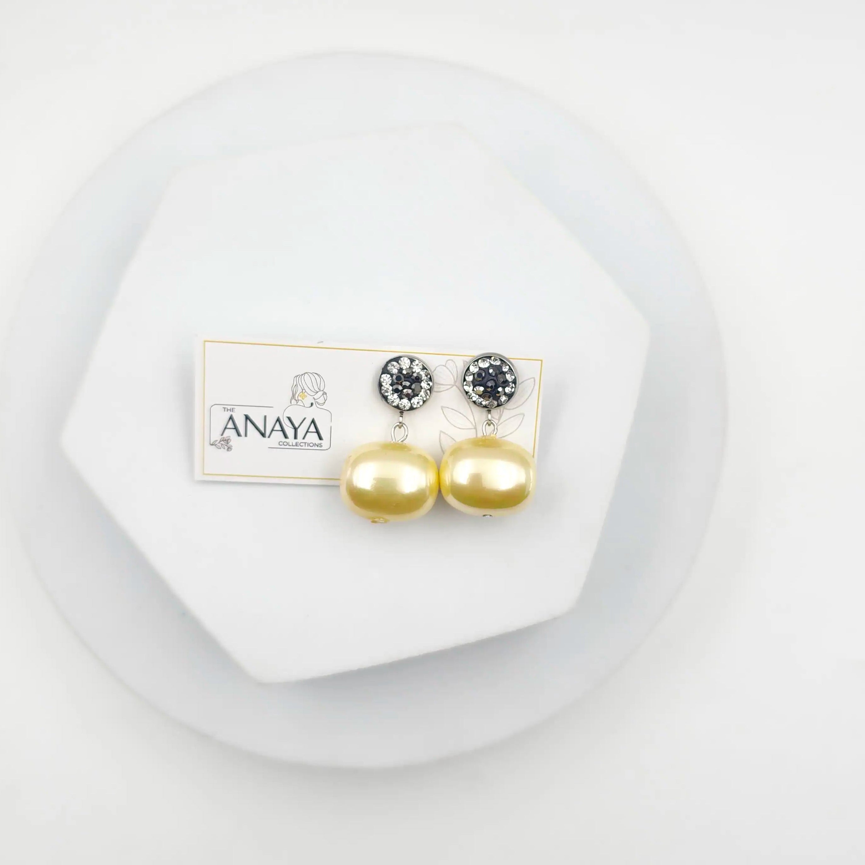 Marcasite Shell Pearl Earrings
