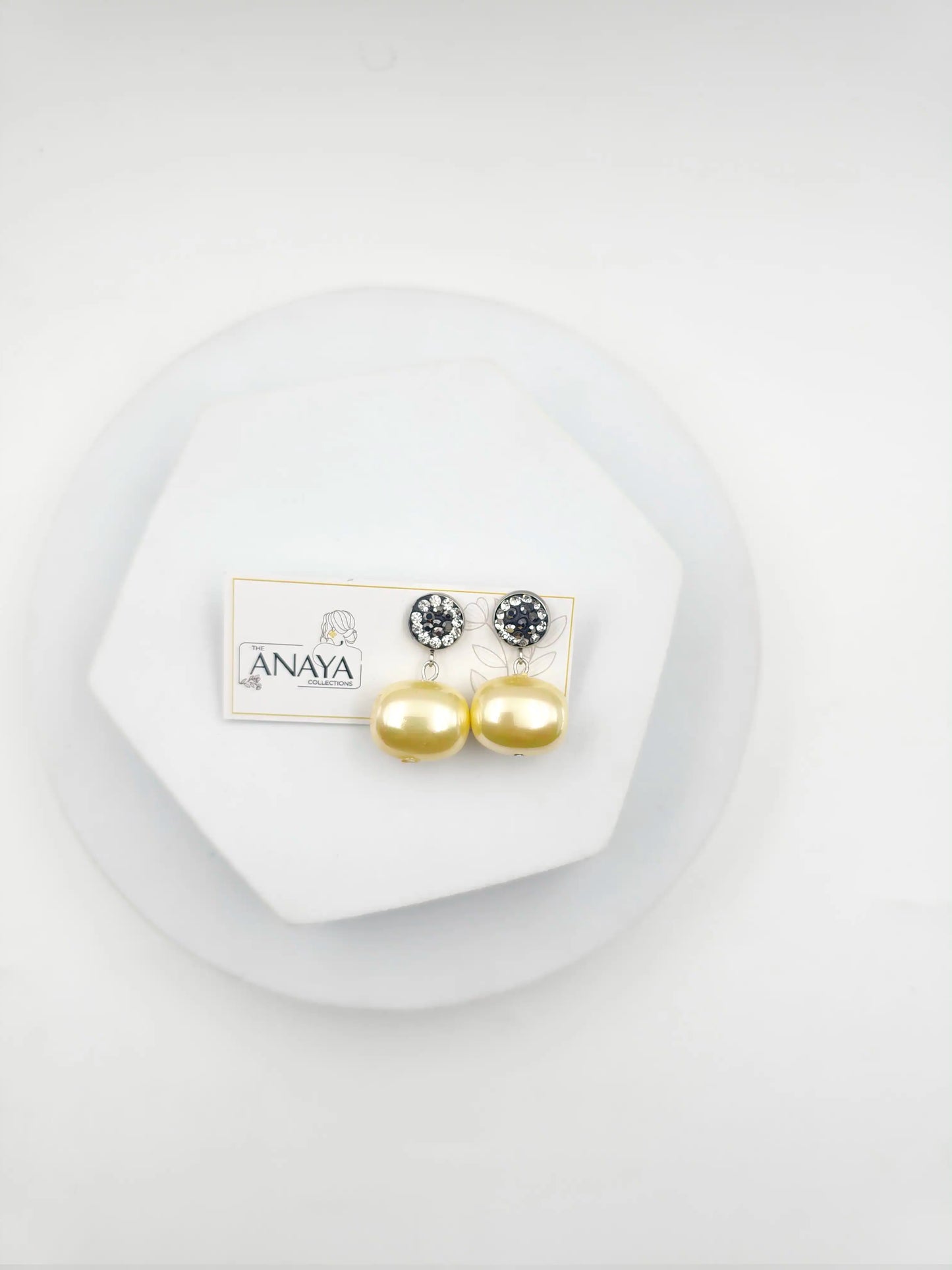 Marcasite Shell Pearl Earrings