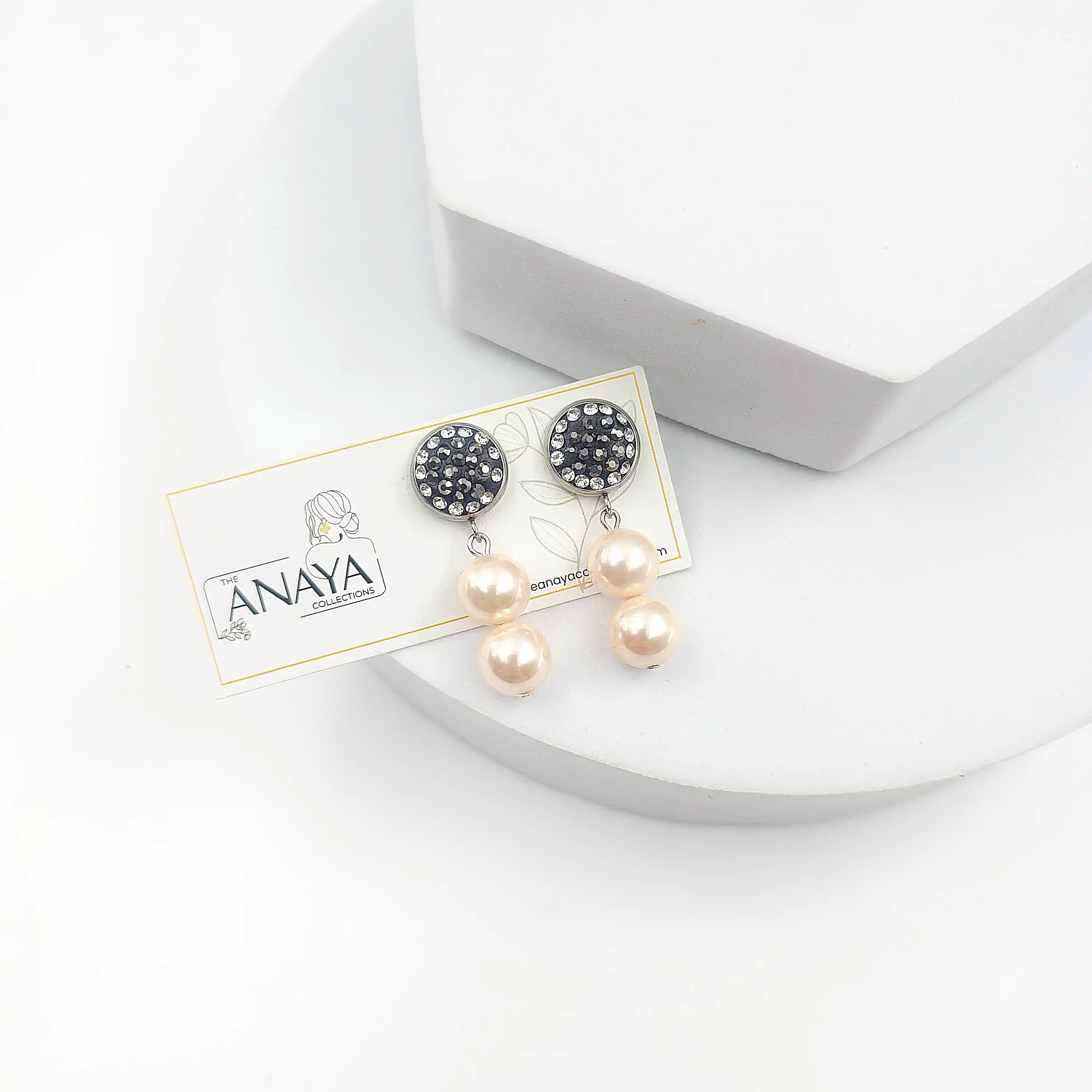 Marcasite Pearl Grace Earrings