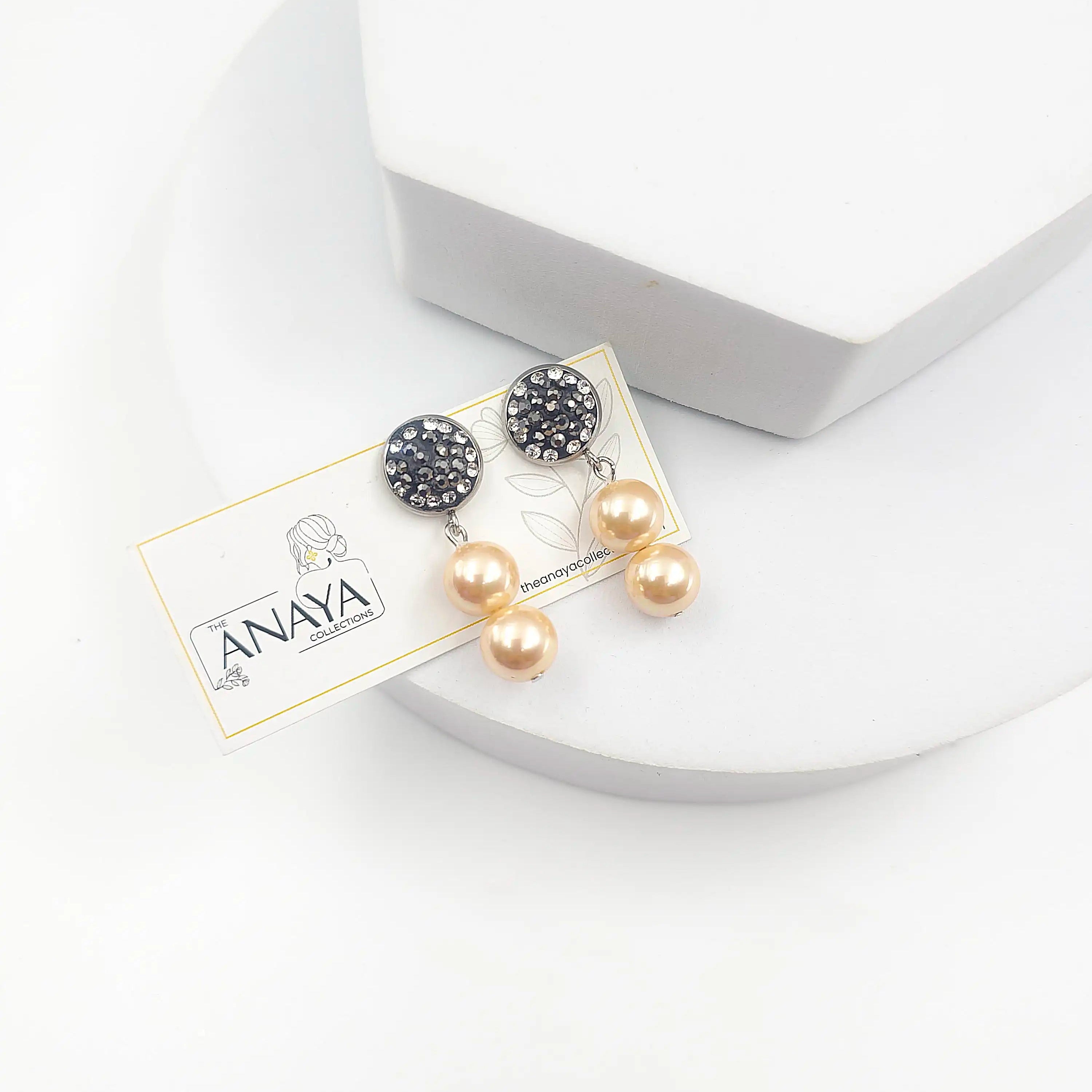 Marcasite Pearl Grace Earrings