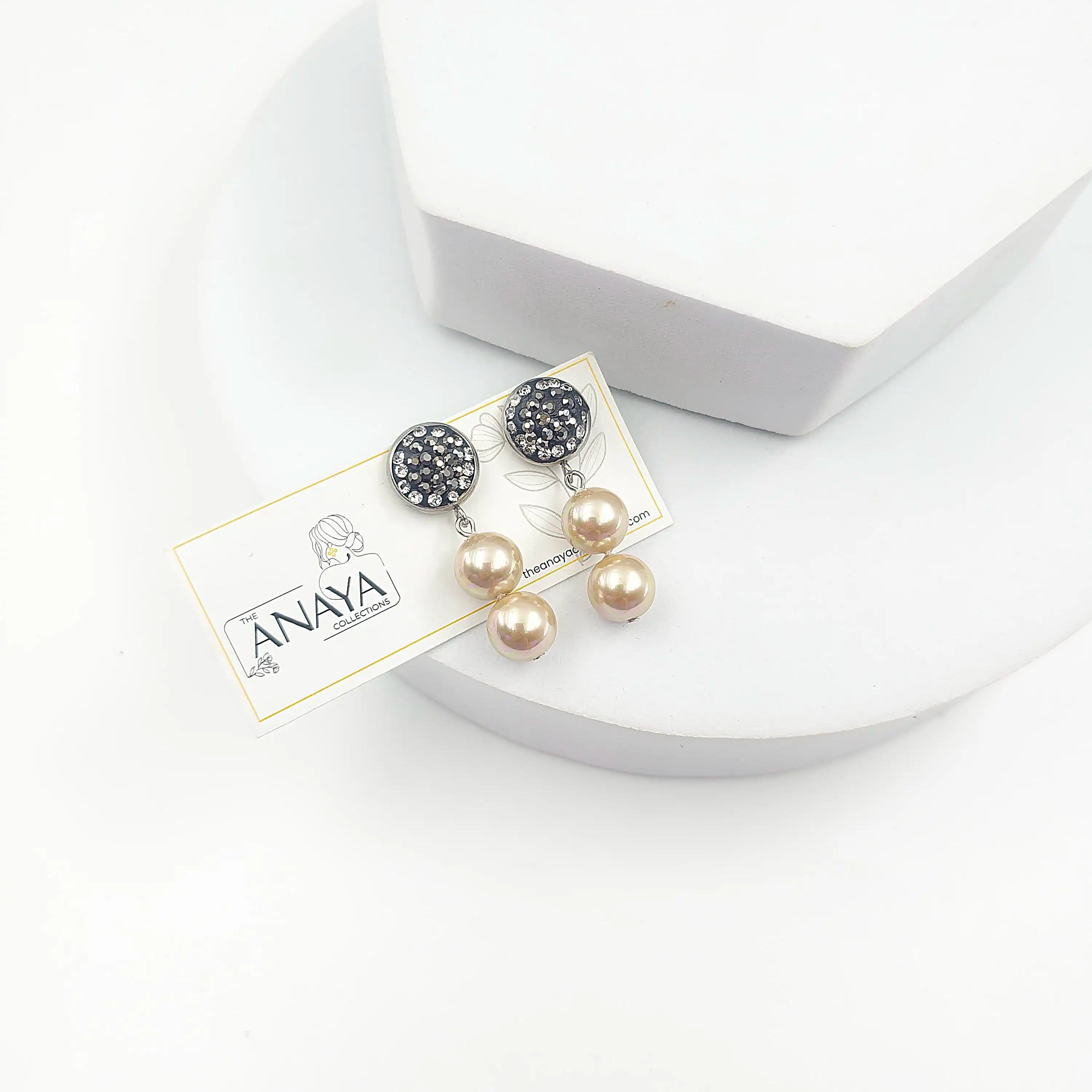Marcasite Pearl Grace Earrings