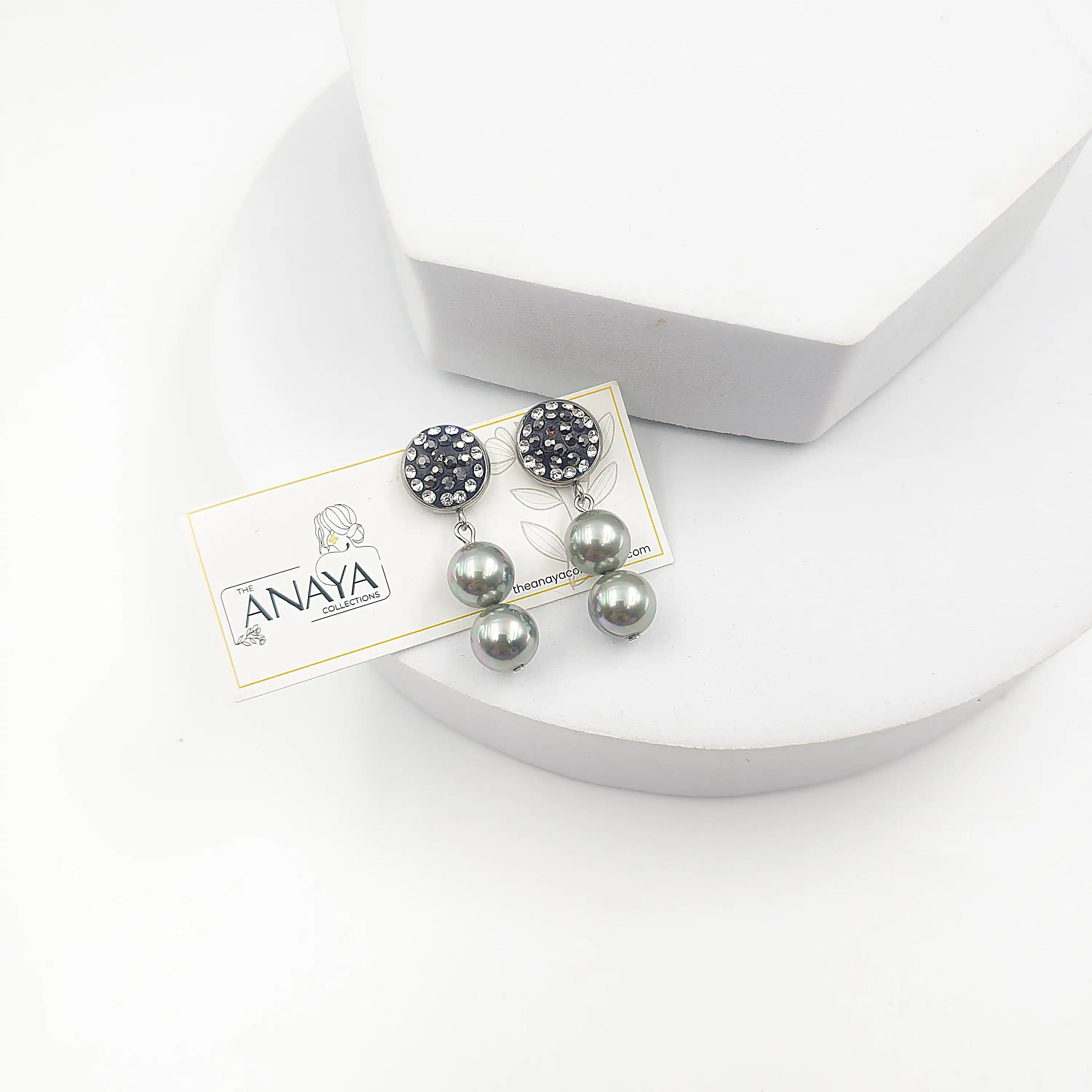 Marcasite Pearl Grace Earrings