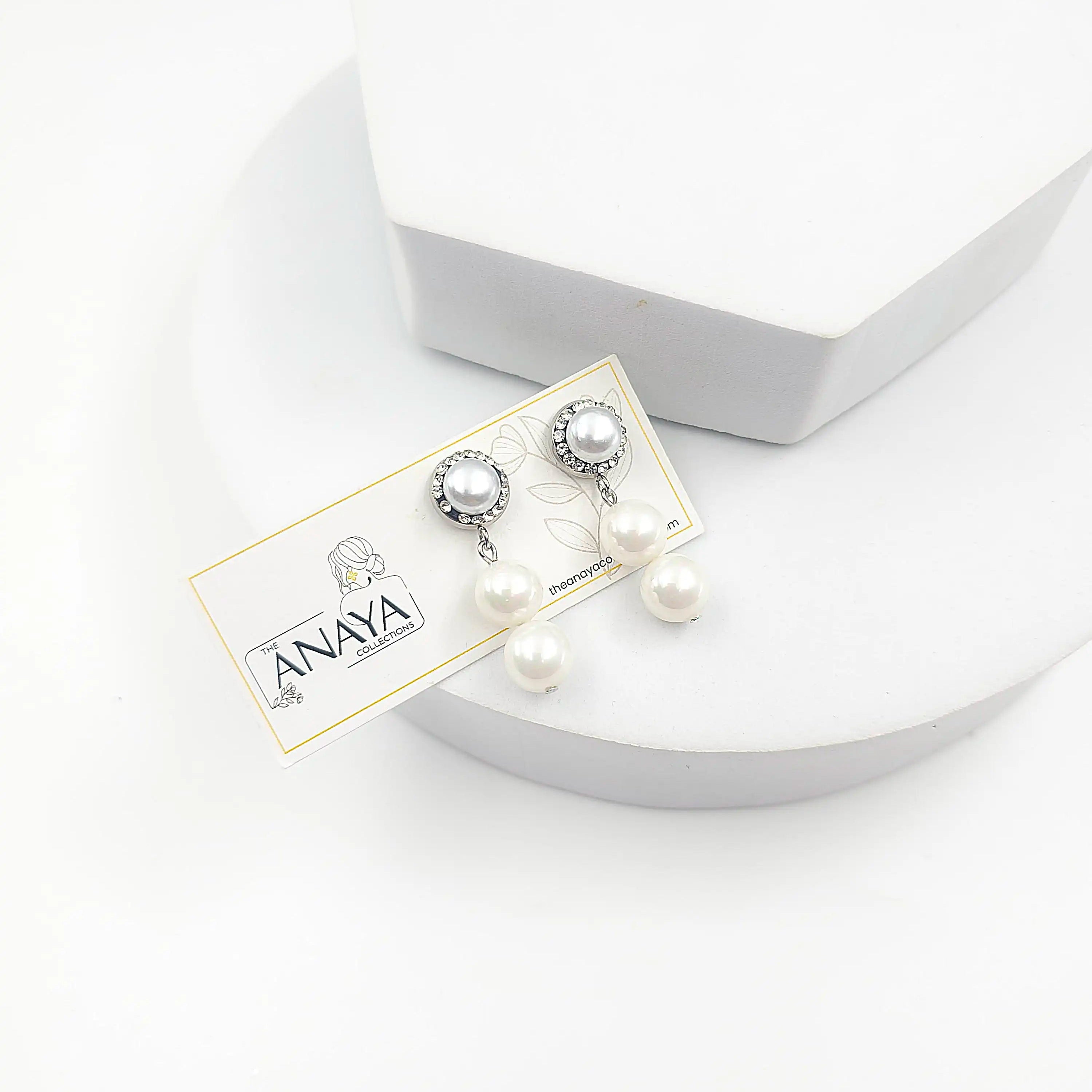 Marcasite Pearl Grace Earrings