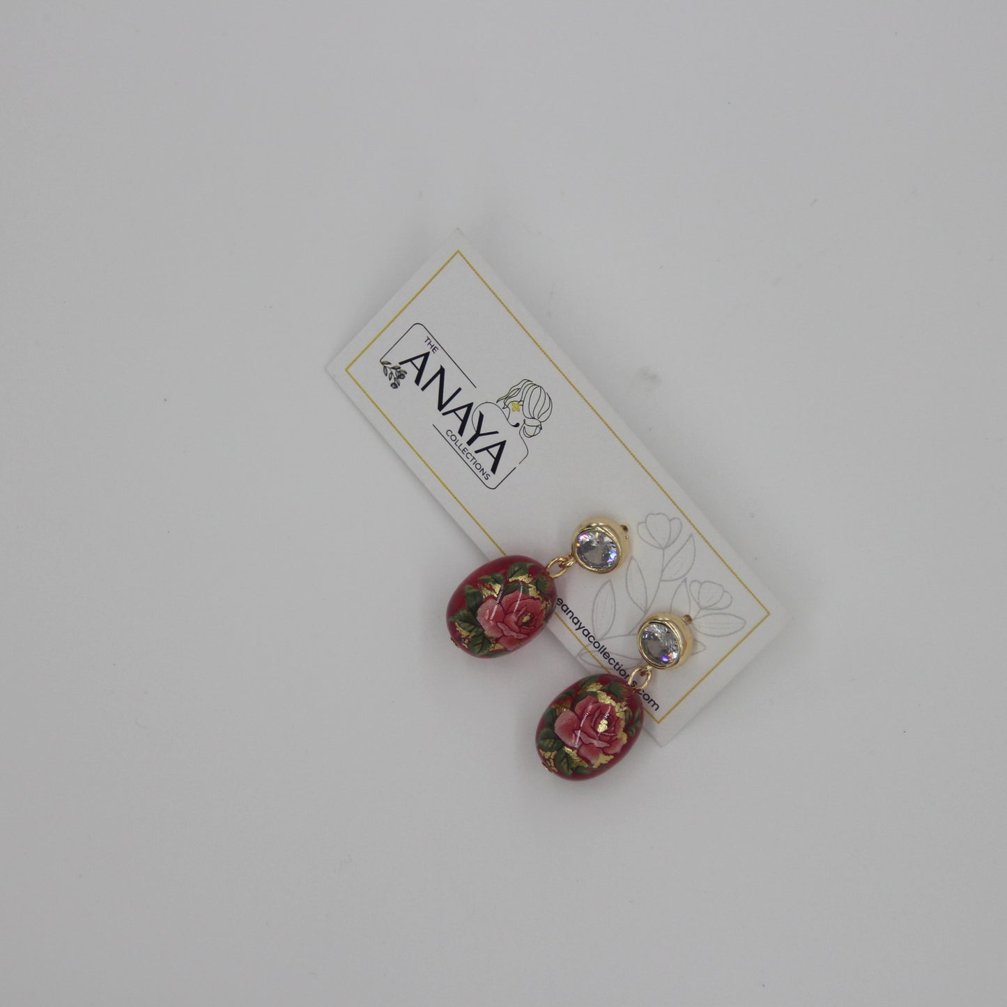 Floral Murano Pearl Dainty Earrings