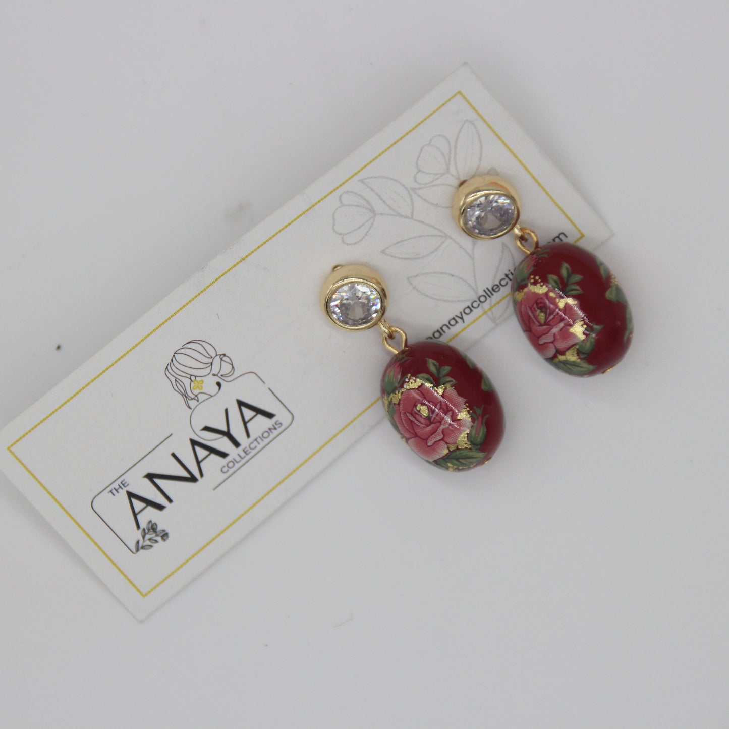 Floral Murano Pearl Dainty Earrings