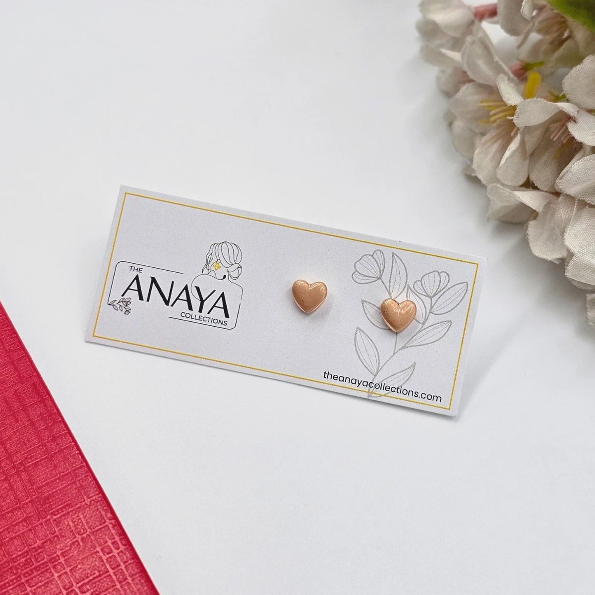 Matt Heart Stud Earrings