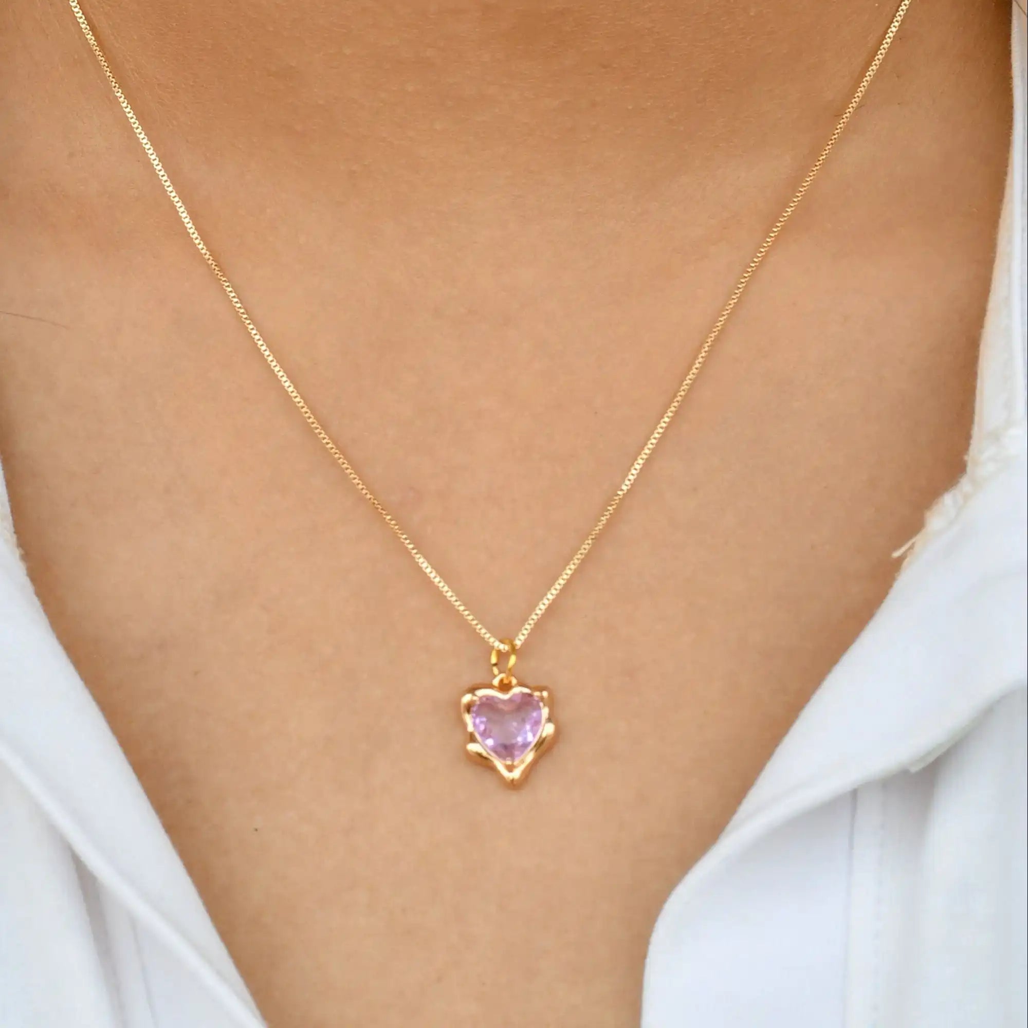 Melting Heart Pendant Chain