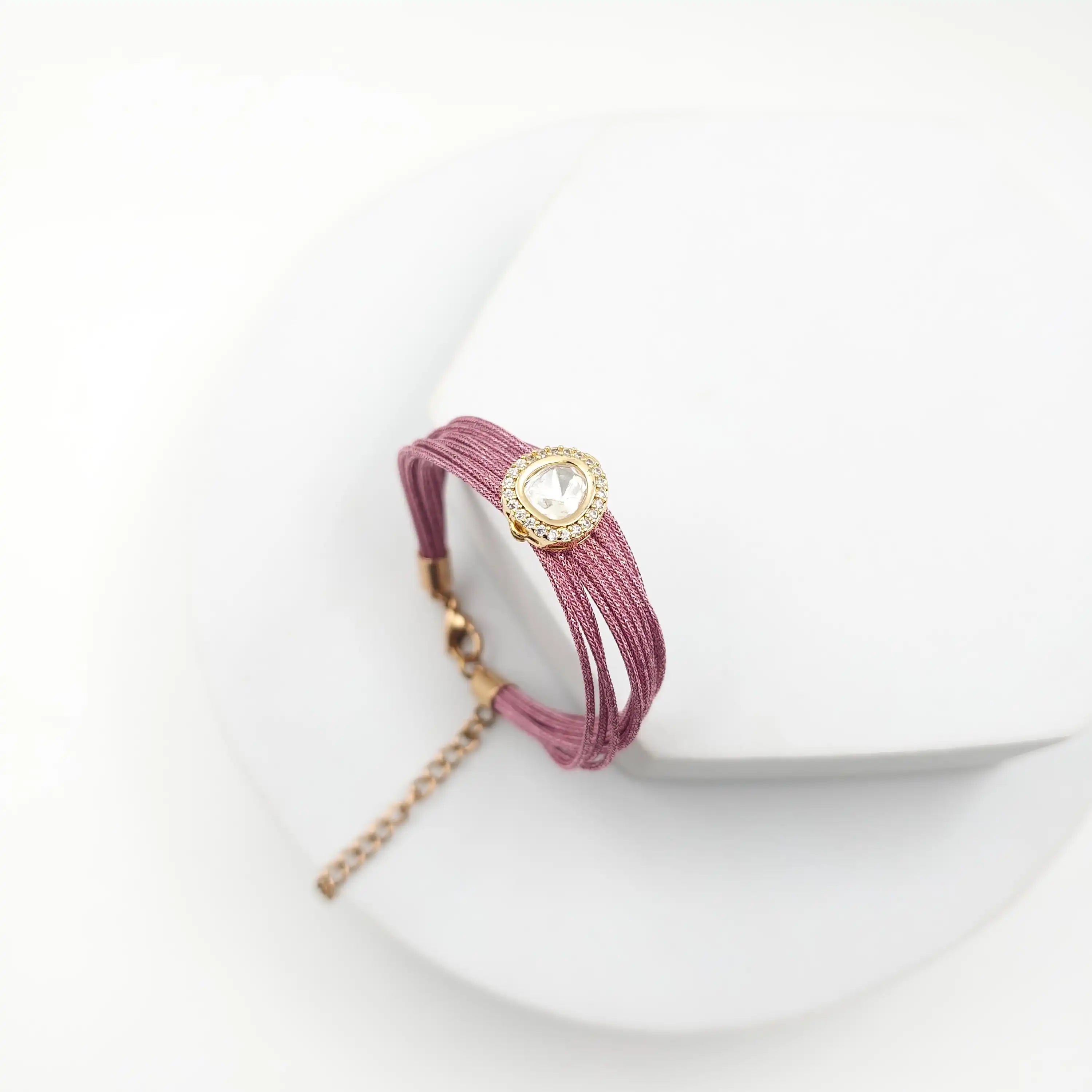 Mesh Wire Sterling Shell Pearl Bracelet