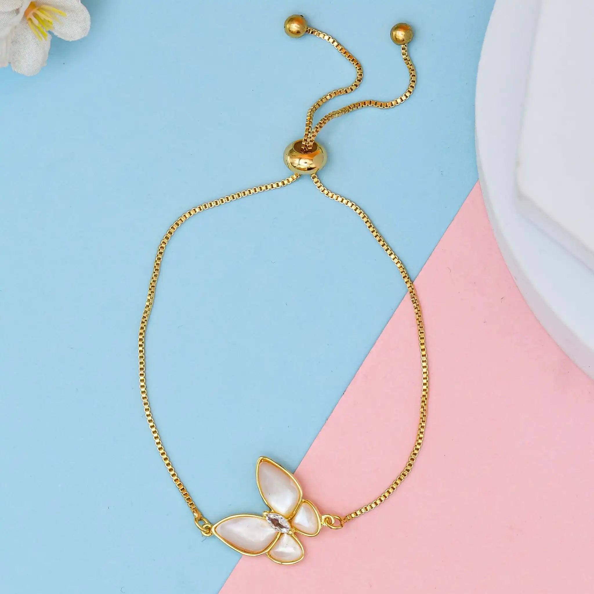 MOP Butterfly Pull Bracelet