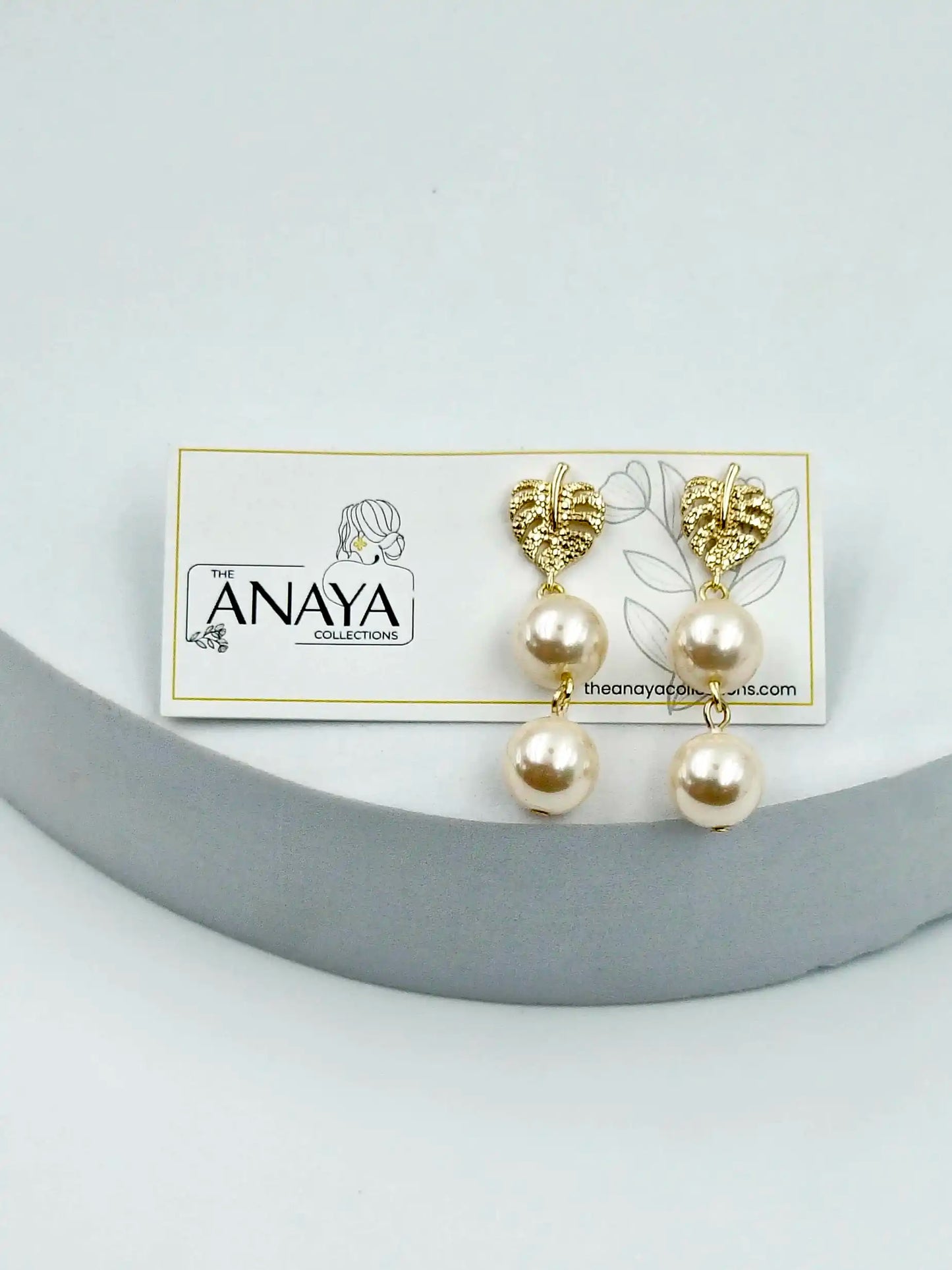 Mother of Pearl Leaf Earrings