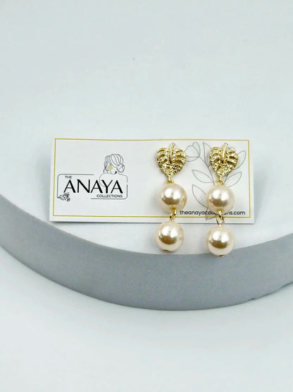 Mother of Pearl Leaf Earrings