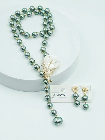 Mother of Pearl Feather Luxe Set