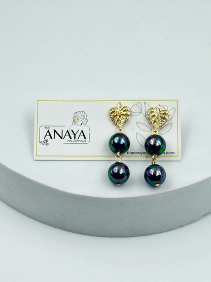 Mother of Pearl Leaf Earrings