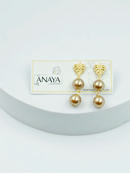 Mother of Pearl Leaf Earrings