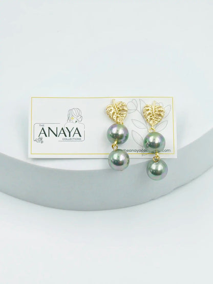 Mother of Pearl Leaf Earrings