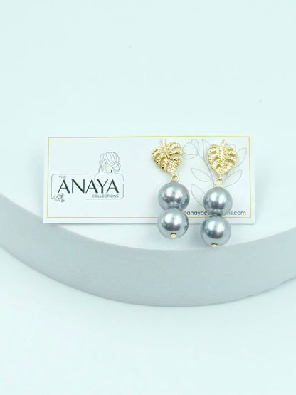 Mother of Pearl Leaf Earrings