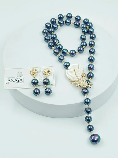 Mother of Pearl Feather Luxe Set