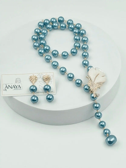 Mother of Pearl Feather Luxe Set