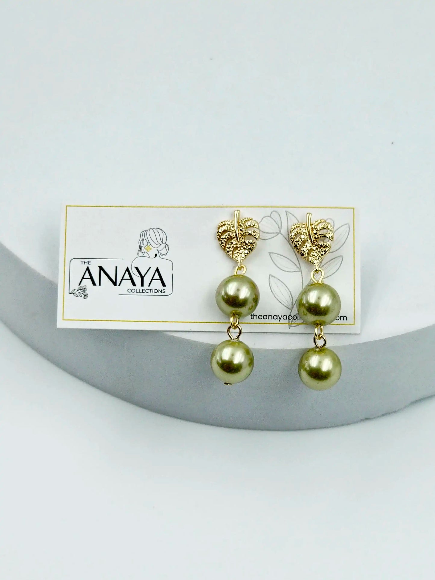 Mother of Pearl Leaf Earrings