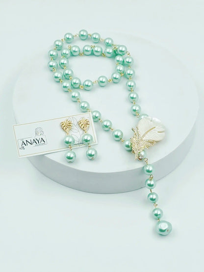 Mother of Pearl Feather Luxe Set