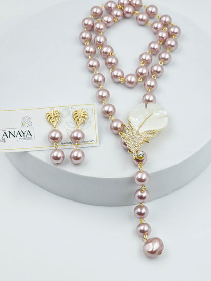 Mother of Pearl Feather Luxe Set