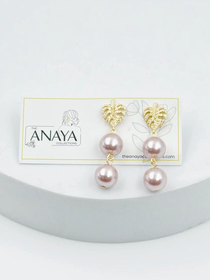 Mother of Pearl Leaf Earrings
