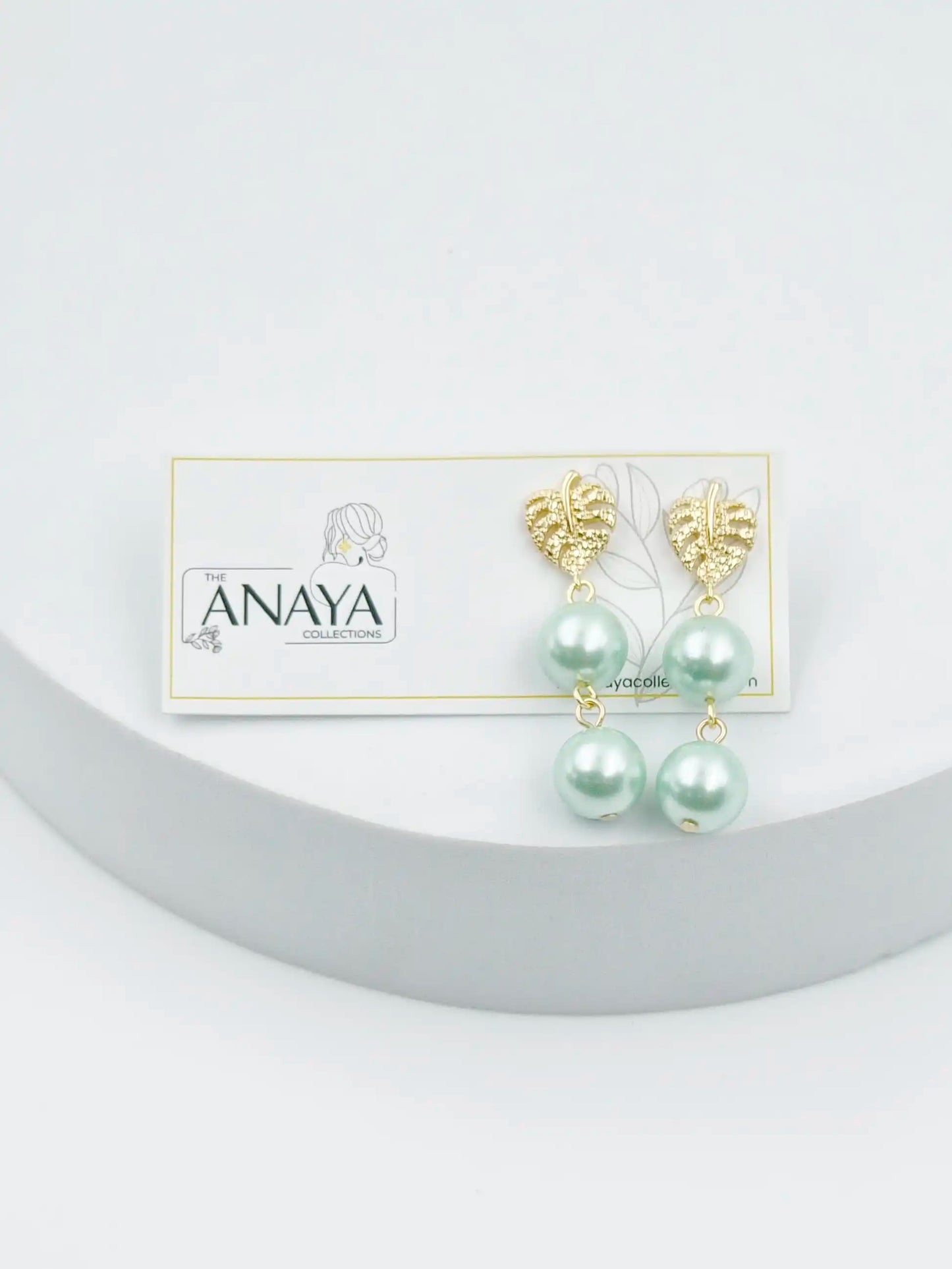 Mother of Pearl Leaf Earrings