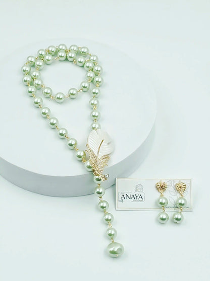 Mother of Pearl Feather Luxe Set
