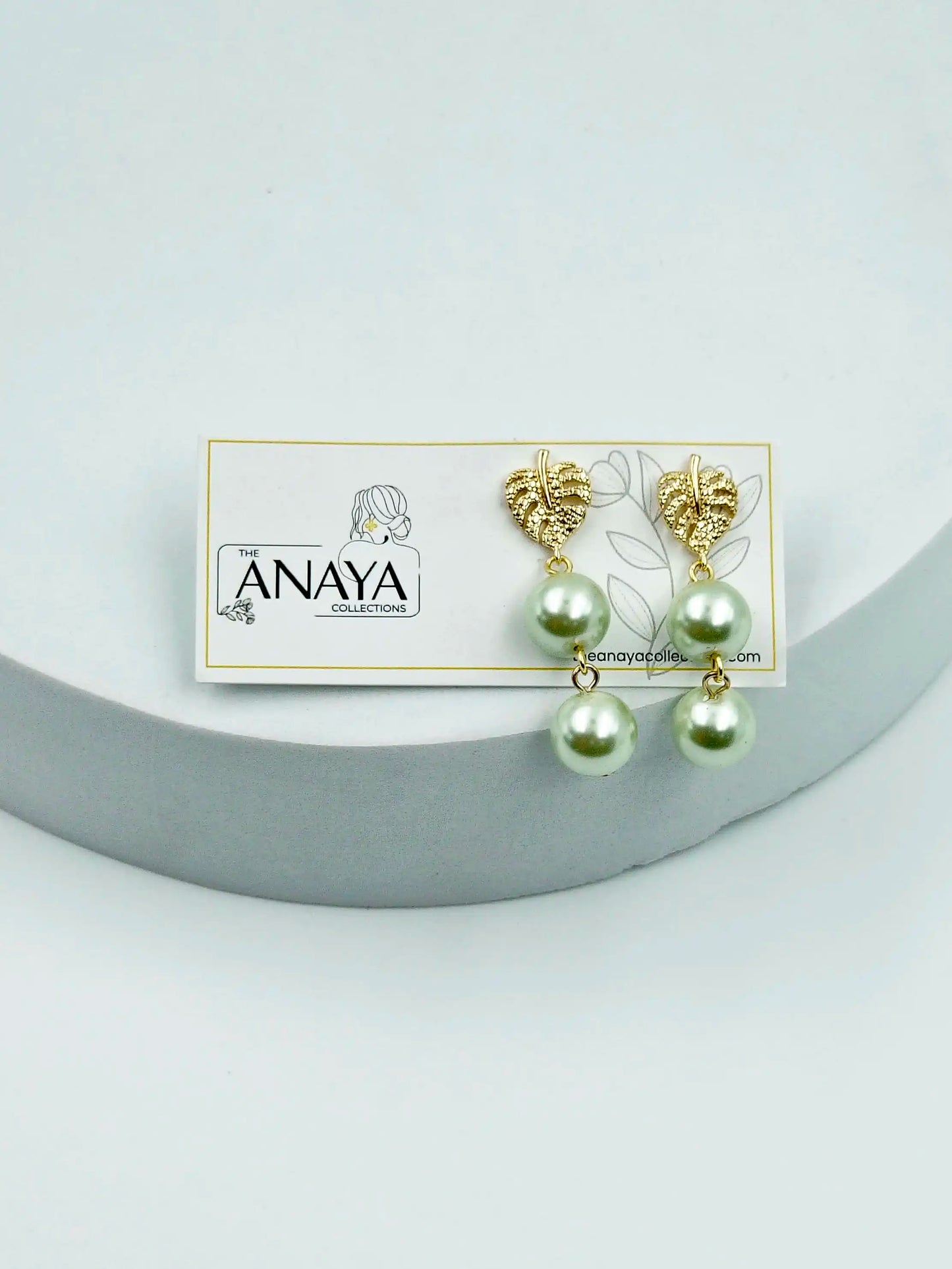 Mother of Pearl Leaf Earrings