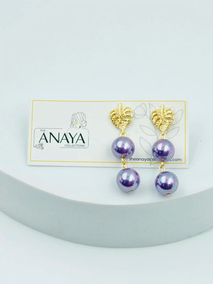 Mother of Pearl Leaf Earrings